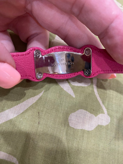 Pink EPI Leather Bracelet