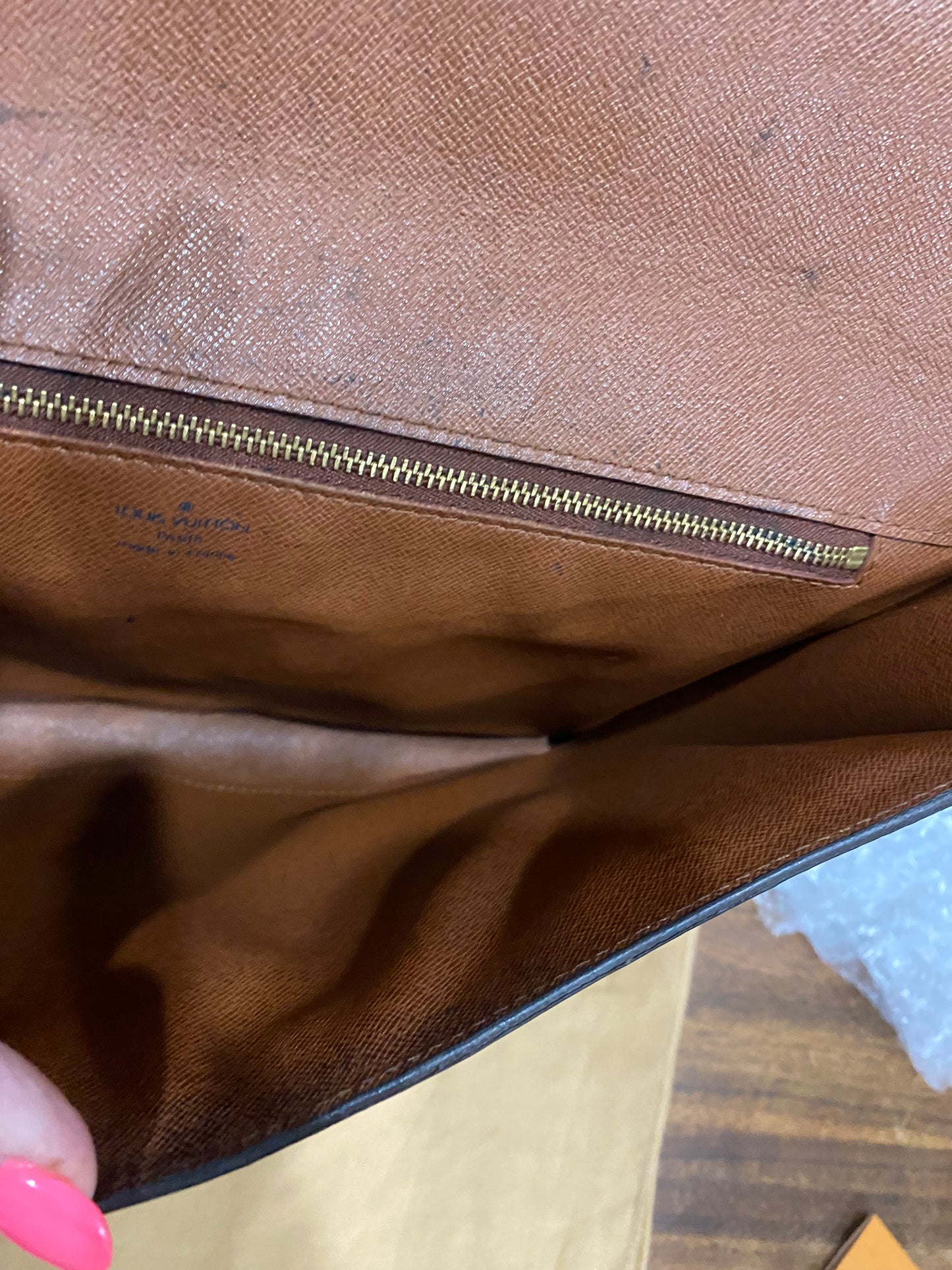 Vintage Porte Document Business Envelope Clutch