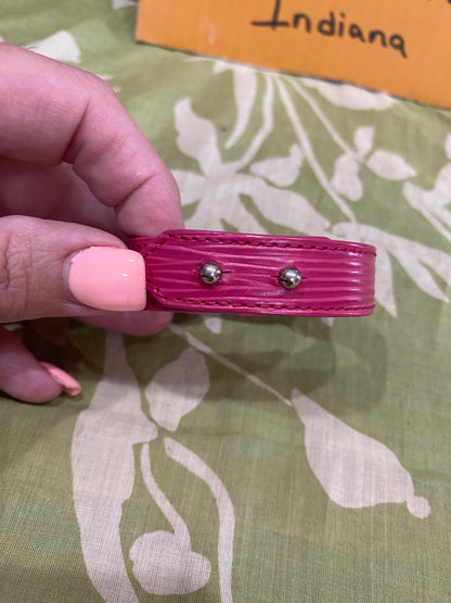 Pink EPI Leather Bracelet