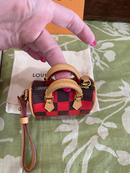 Damier Pop Mini Speedy Bag Charm