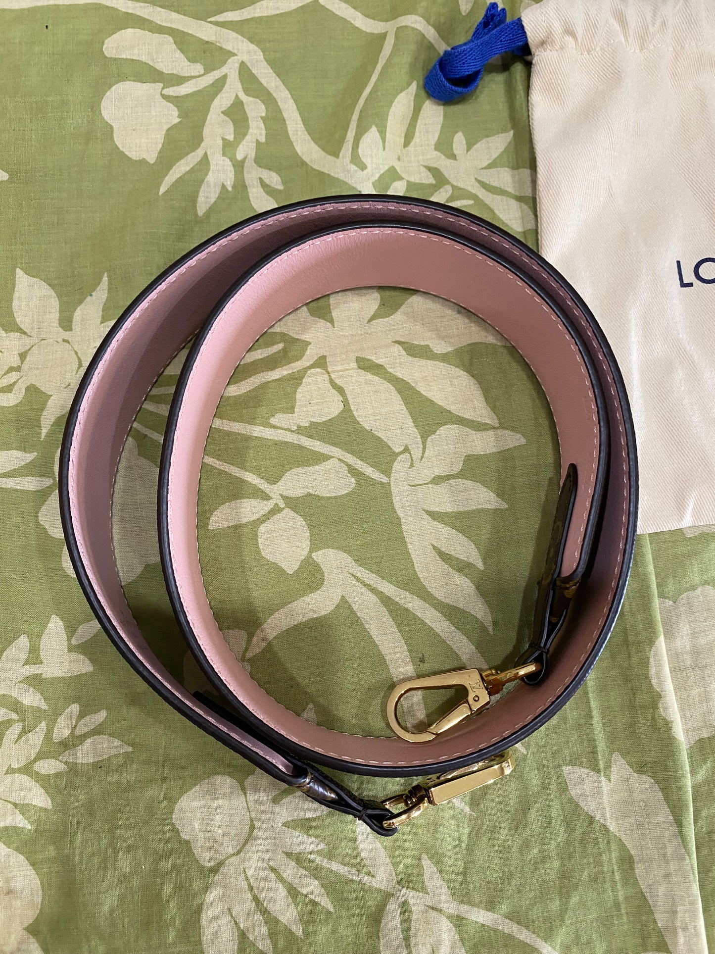 Monogram/Rose Ballerine Bandouliere Shoulder Strap