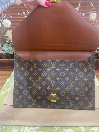 Vintage Poche Plate Envelope Document Clutch