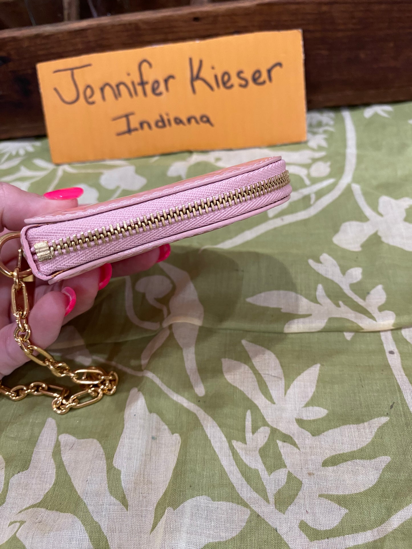 Pink Vernis Heart Coin Purse/Bag Charm