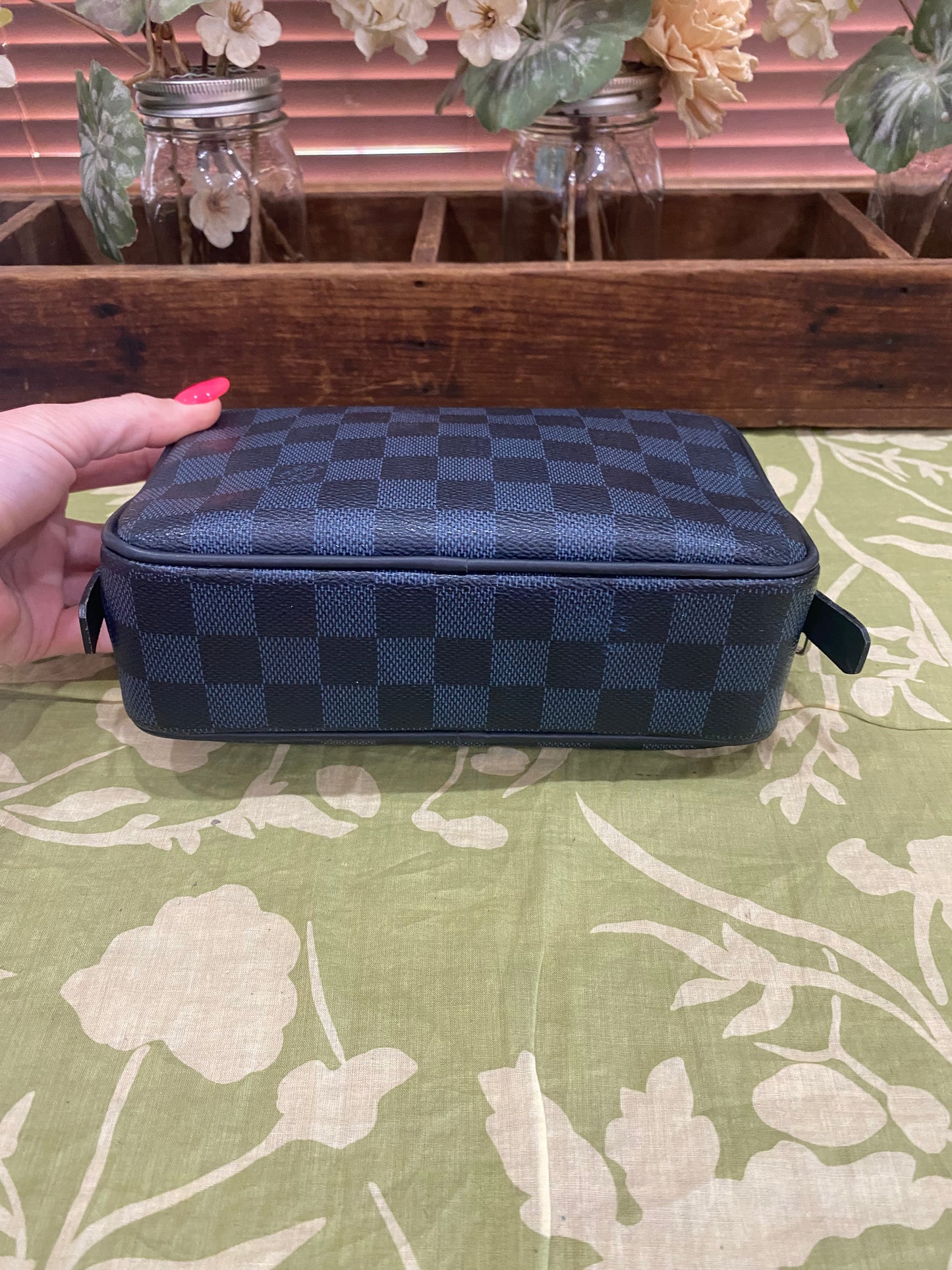 Cobalt Damier Toiletry Pouch PM