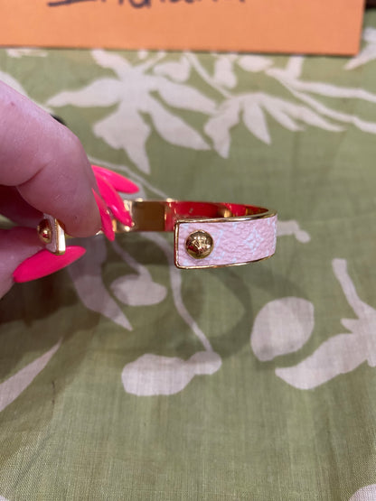 Pink Monogram Jonck Wild Bangle Cuff Bracelet