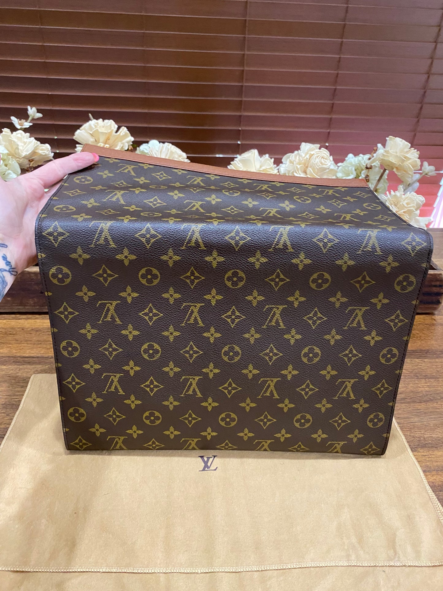 Vintage Porte Document Business Envelope Clutch