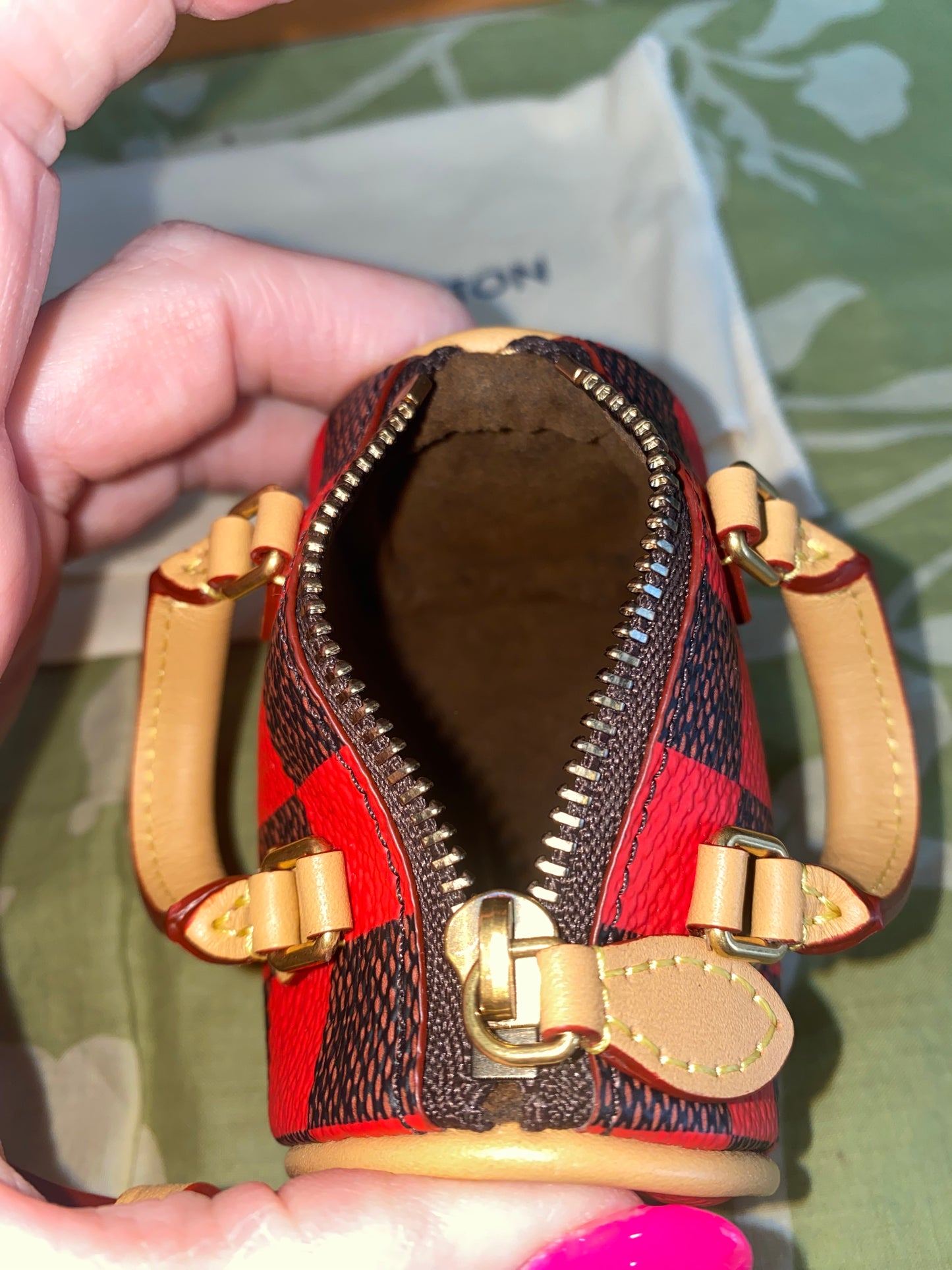 Damier Pop Mini Speedy Bag Charm