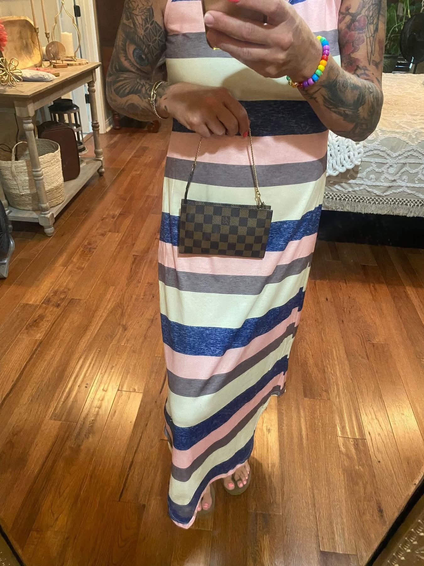 Bucket Pouch PM in DE print-comes with original wristlet strap