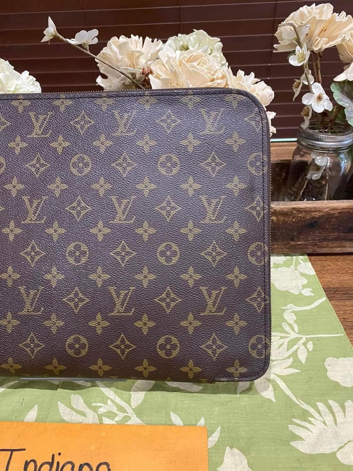 Vintage Porte Document Portfolio Clutch