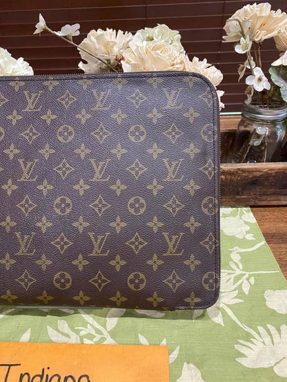 Vintage Porte Document Portfolio Clutch