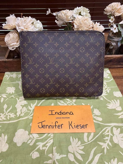 Vintage Porte Document Portfolio Clutch