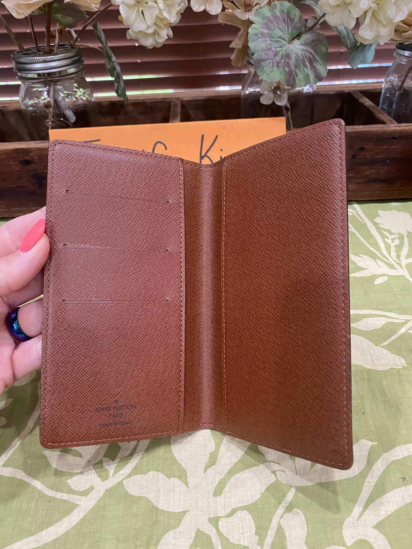 Checkbook Cover (with three credit card slots)