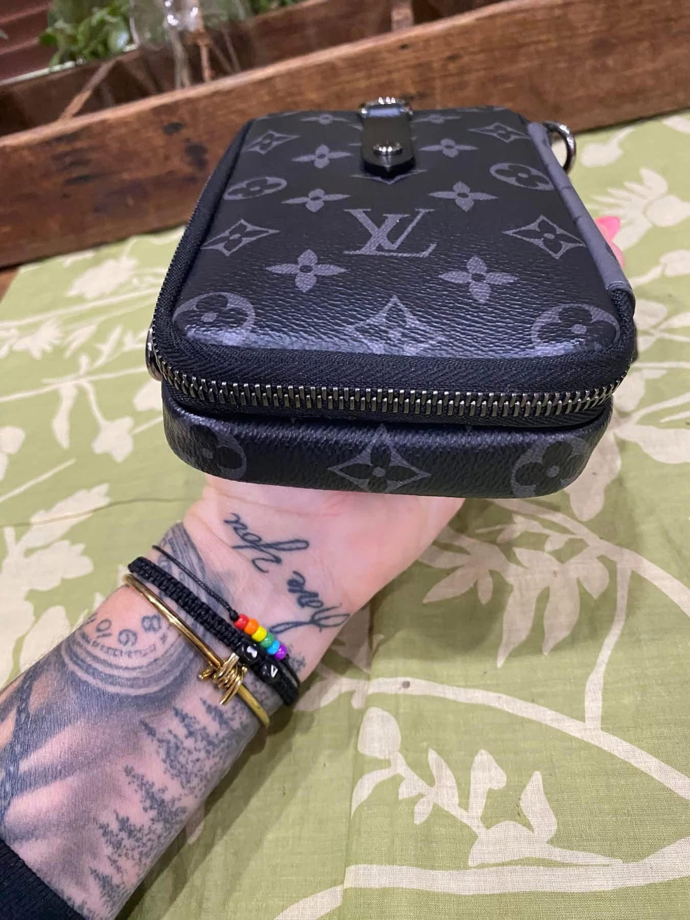 Reverse Monogram Eclipse Double Phone Pouch