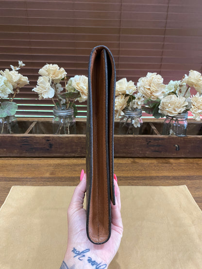 Vintage Porte Document Business Envelope Clutch