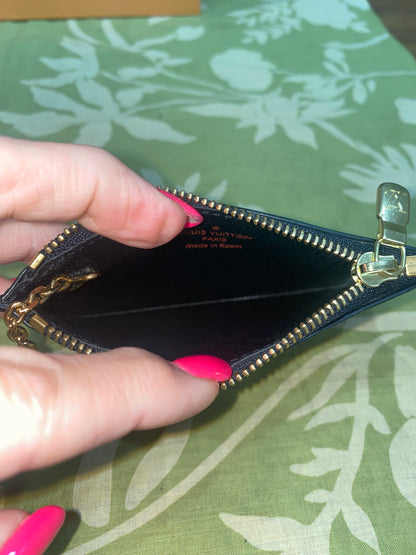 NEW Epi Noir (black) Pochette Cles Key Coin Purse