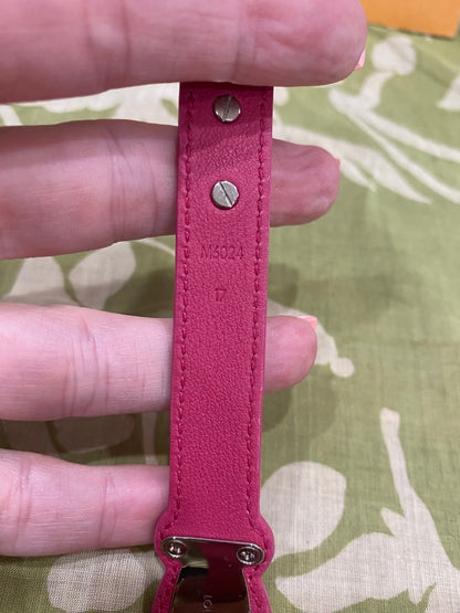 Pink EPI Leather Bracelet