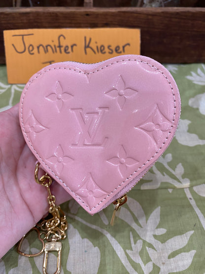 Pink Vernis Heart Coin Purse/Bag Charm