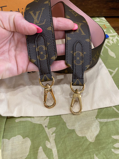 Monogram/Rose Ballerine Bandouliere Shoulder Strap