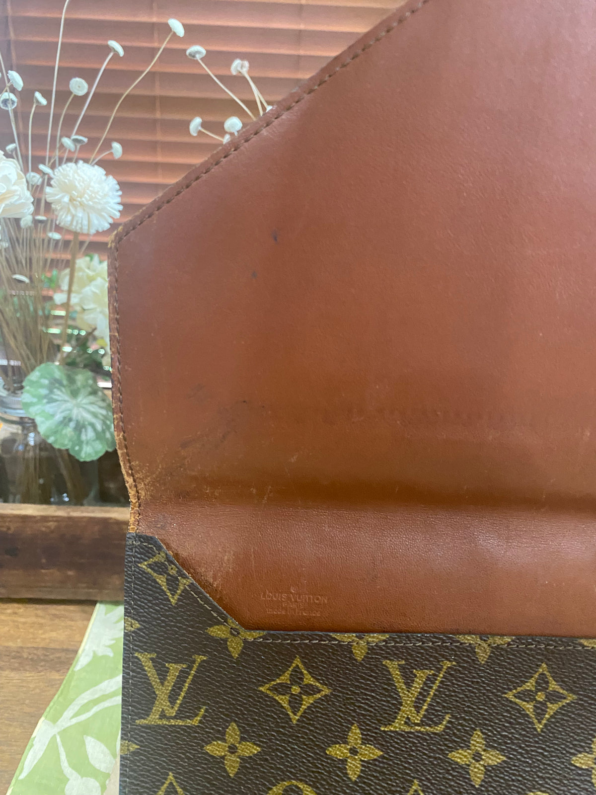 Vintage Poche Plate Envelope Document Clutch