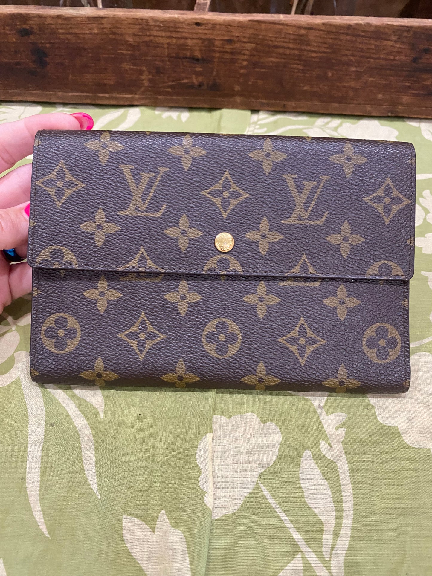 Vintage Passport Wallet Clutch