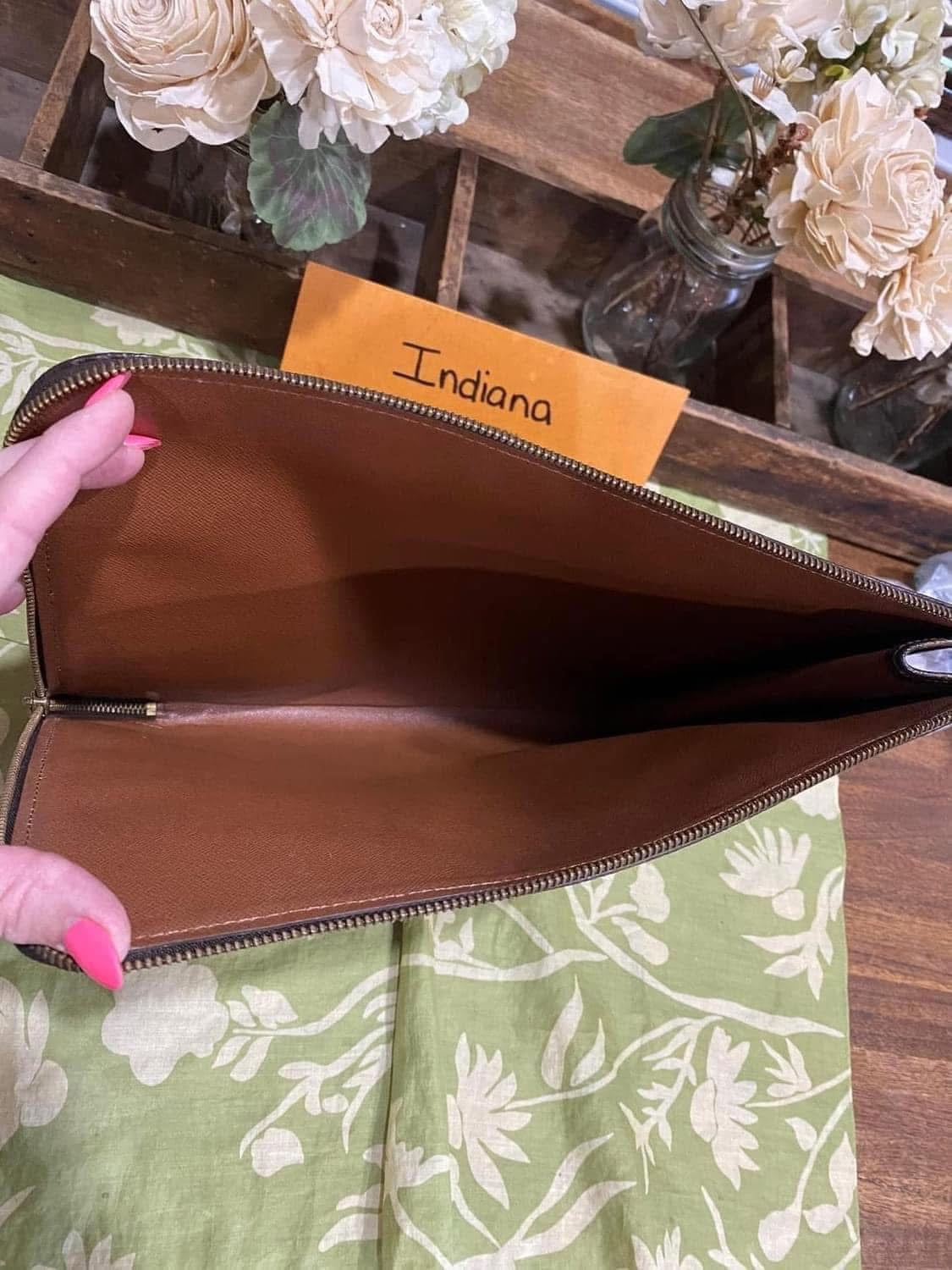 Vintage Porte Document Portfolio Clutch