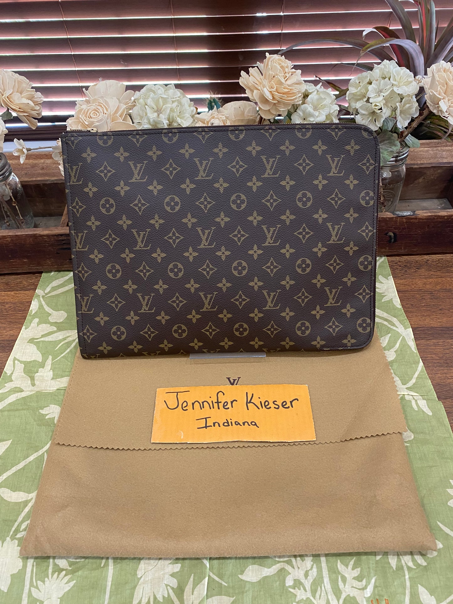 Vintage Porte Document Portfolio Clutch