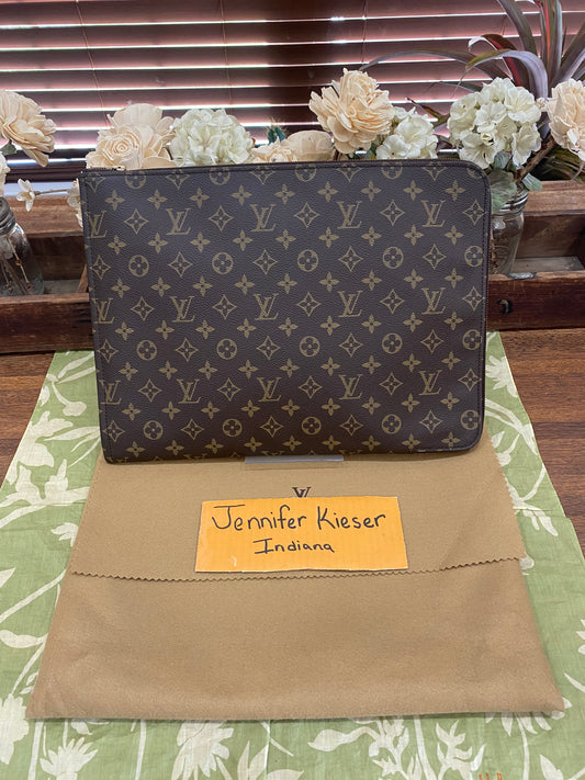 Vintage Porte Document Portfolio Clutch