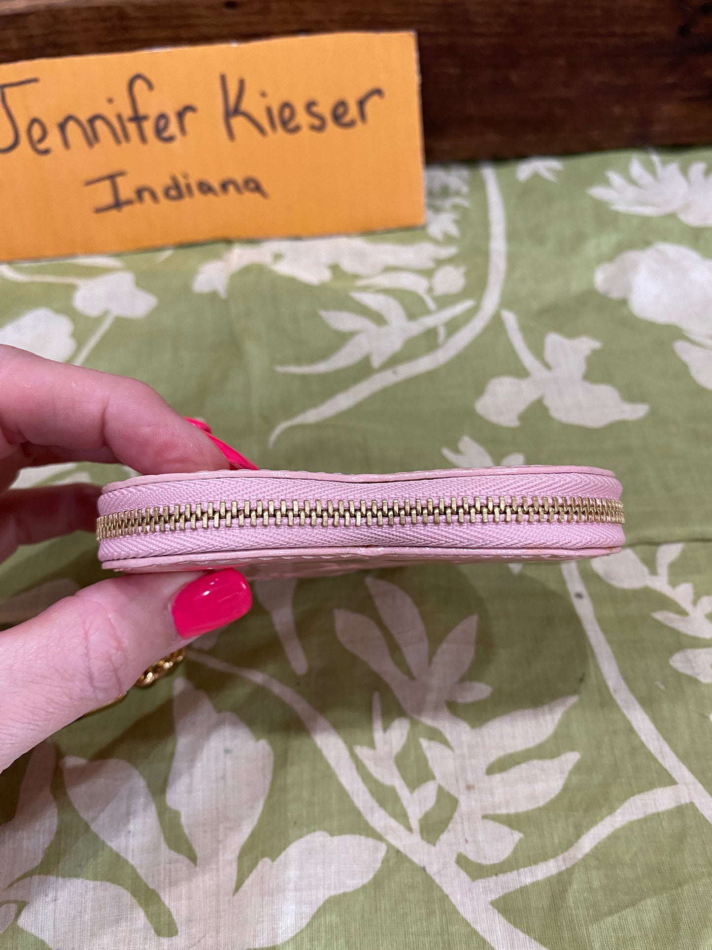 Pink Vernis Heart Coin Purse/Bag Charm