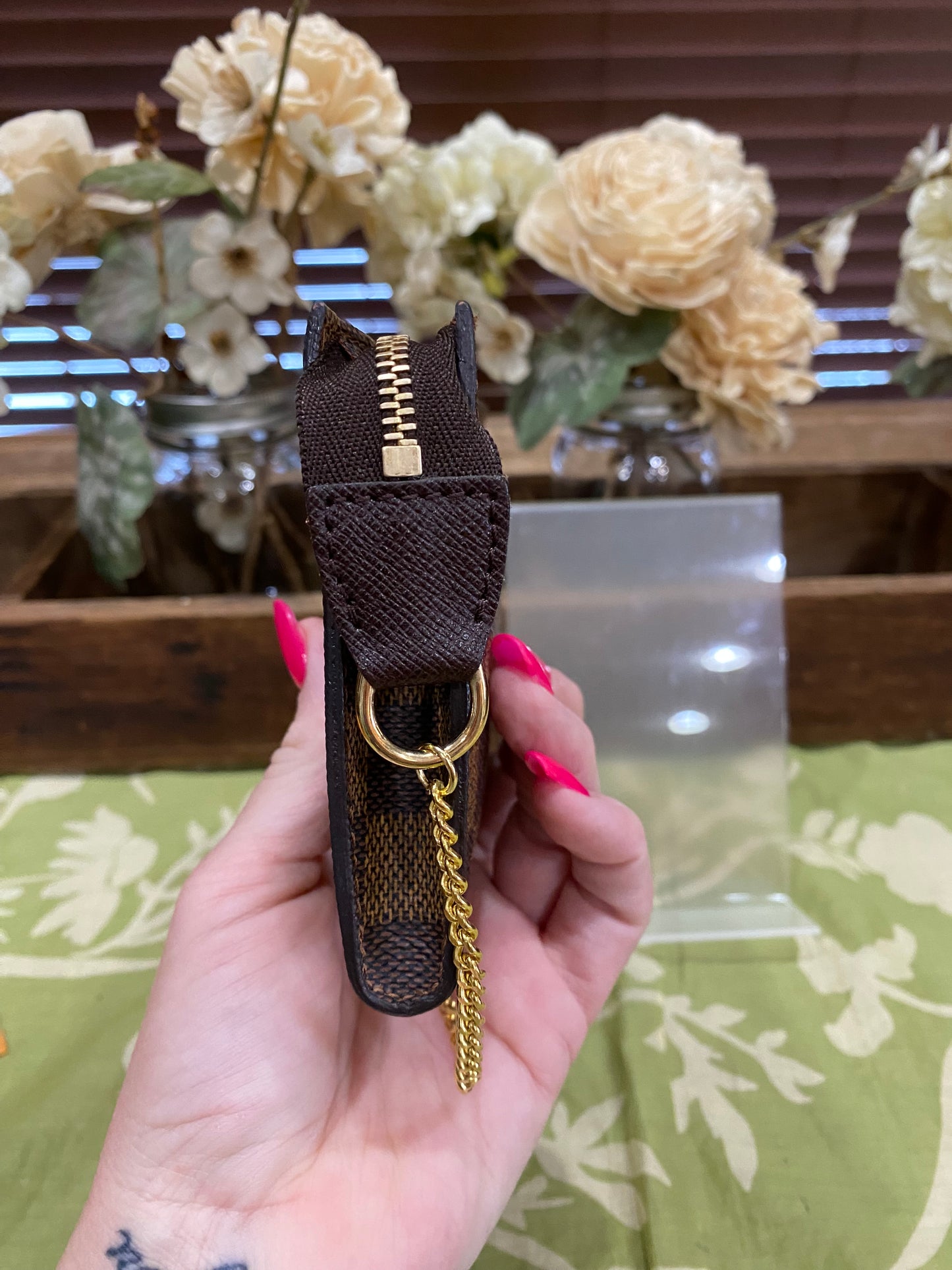 Bucket Pouch PM in DE print-comes with original wristlet strap