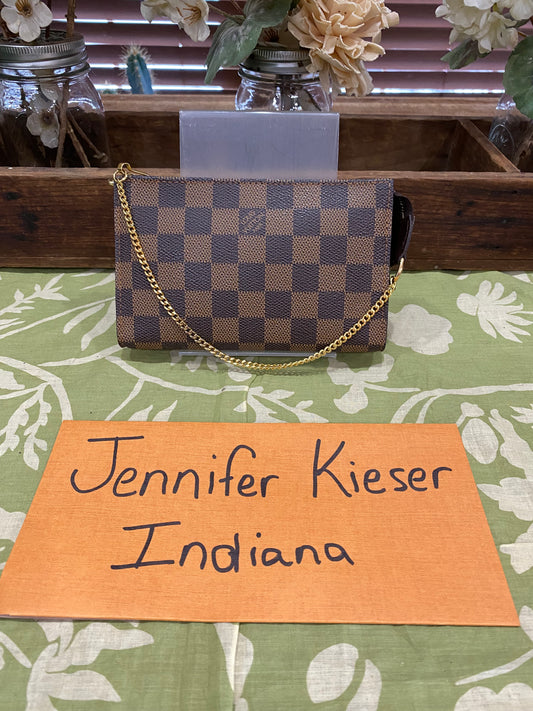 Bucket Pouch PM in DE print-comes with original wristlet strap