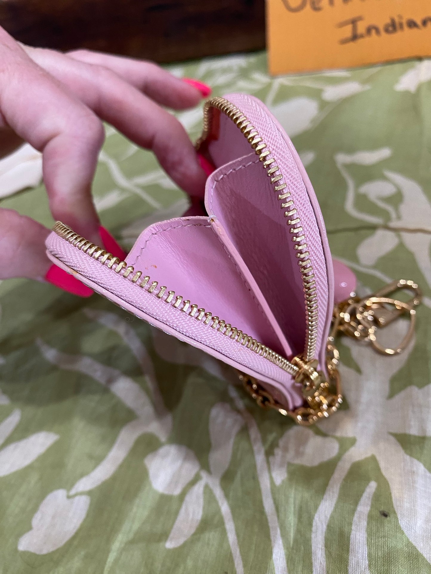 Pink Vernis Heart Coin Purse/Bag Charm