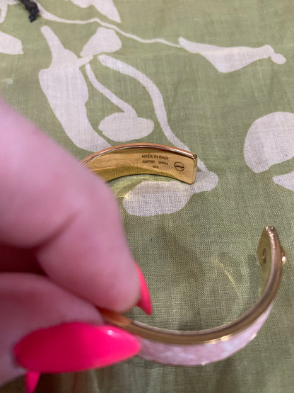 Pink Monogram Jonck Wild Bangle Cuff Bracelet