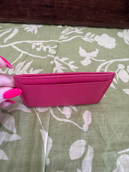 Lockme Credit Card Holder (Calfskin Pink Leather)