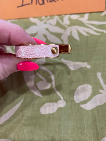 Pink Monogram Jonck Wild Bangle Cuff Bracelet