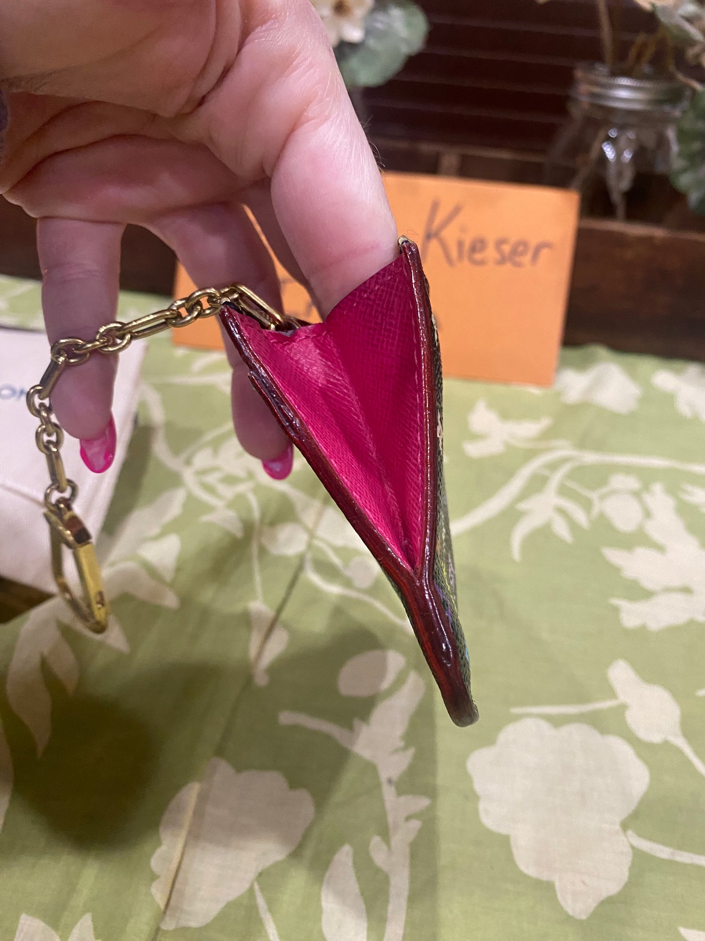 Black Multicolor Pochette Cles NM Key Pouch