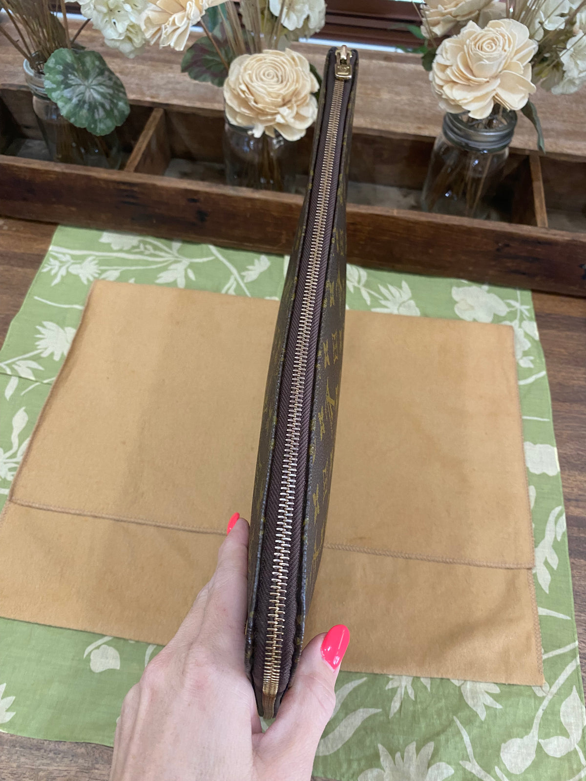 Vintage Porte Document Portfolio Clutch