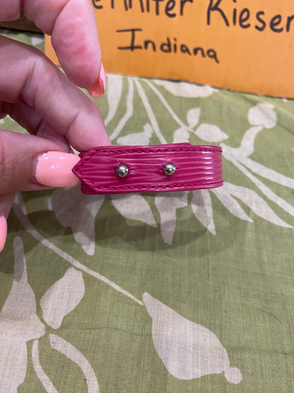 Pink EPI Leather Bracelet