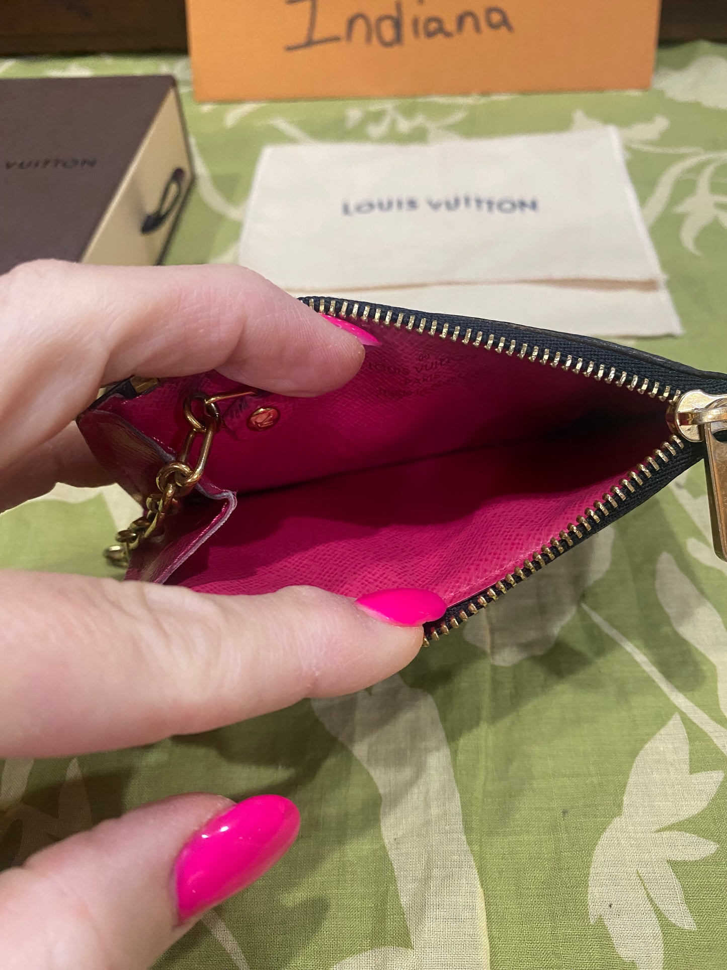 Black Multicolor Pochette Cles NM Key Pouch