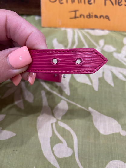 Pink EPI Leather Bracelet