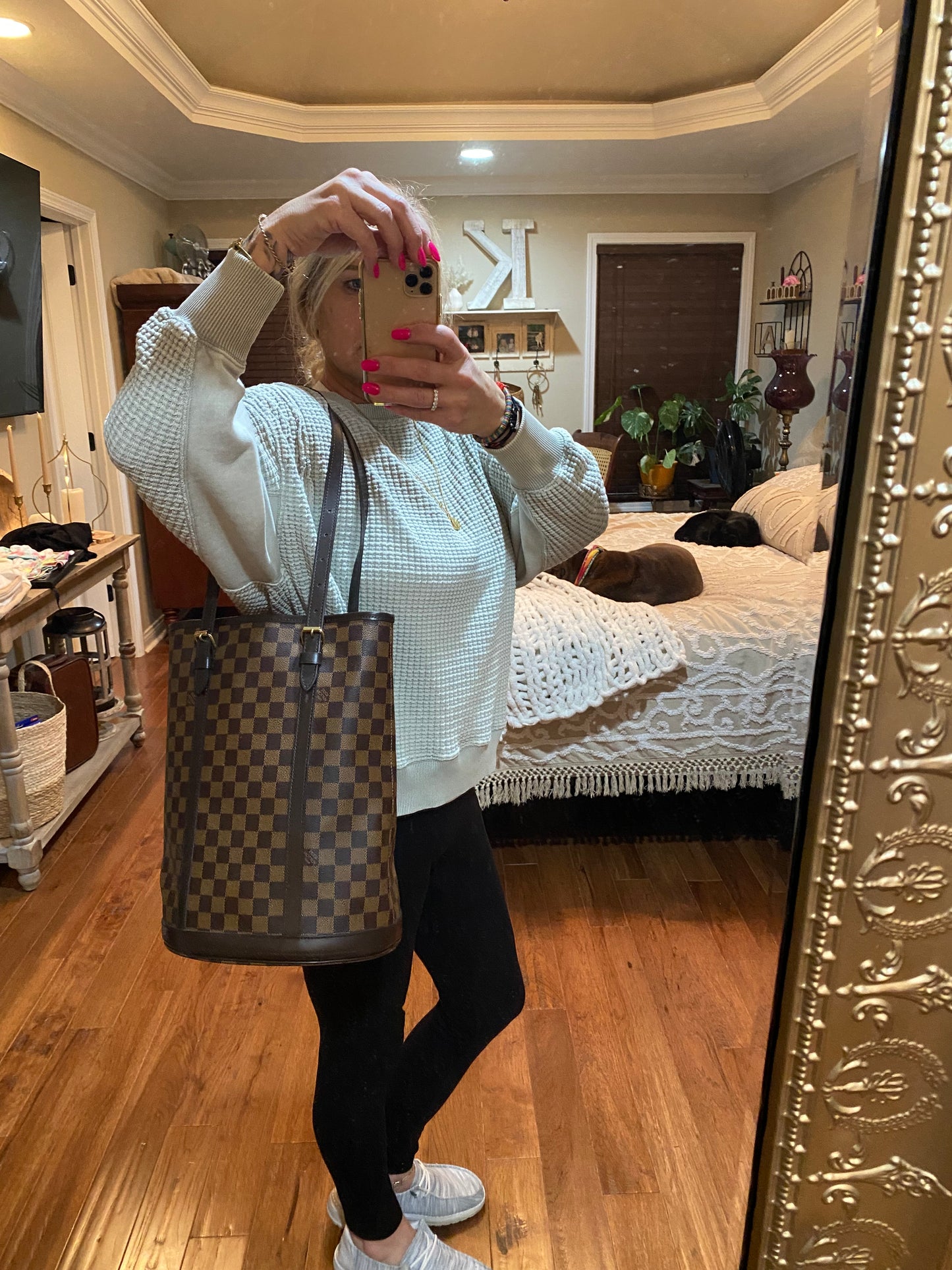 Bucket Bag GM Damier Ebene