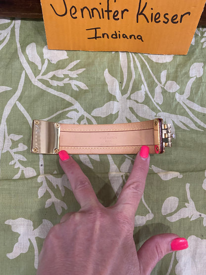 S Lock Cuff Bracelet in Black Multicolor