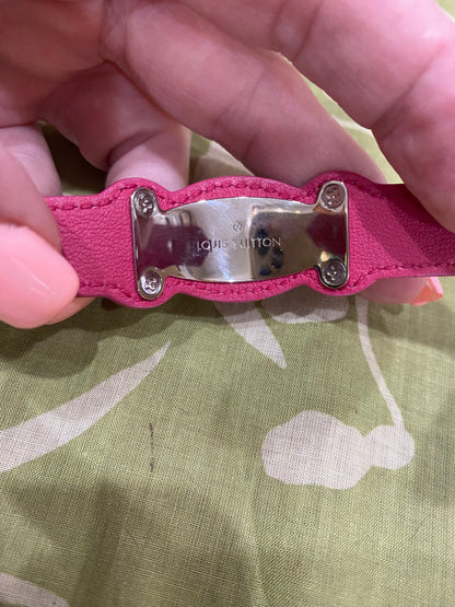 Pink EPI Leather Bracelet