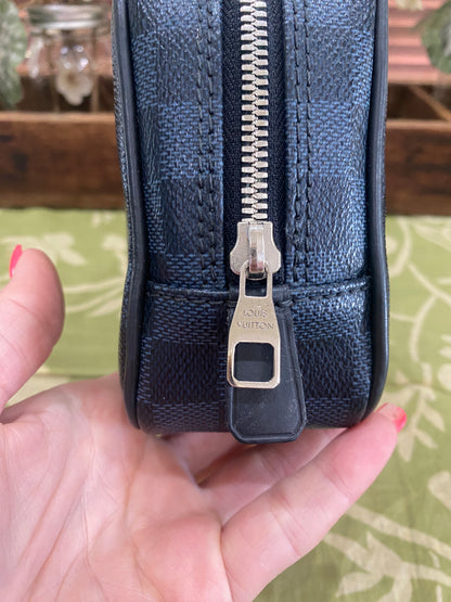 Cobalt Damier Toiletry Pouch PM