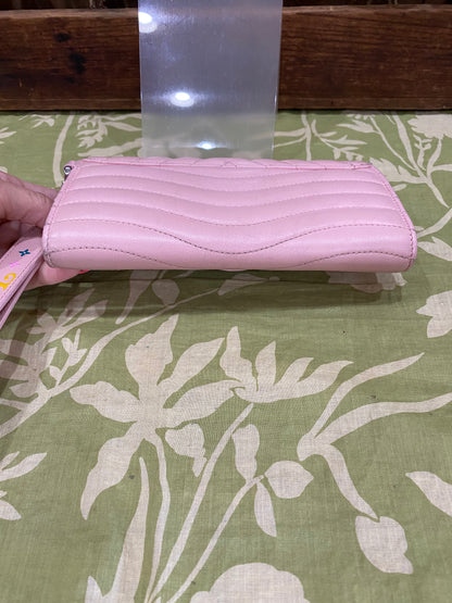 New Wave Calf Leather Long Wallet Wristlet