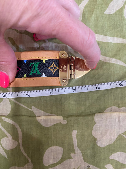 S Lock Cuff Bracelet in Black Multicolor