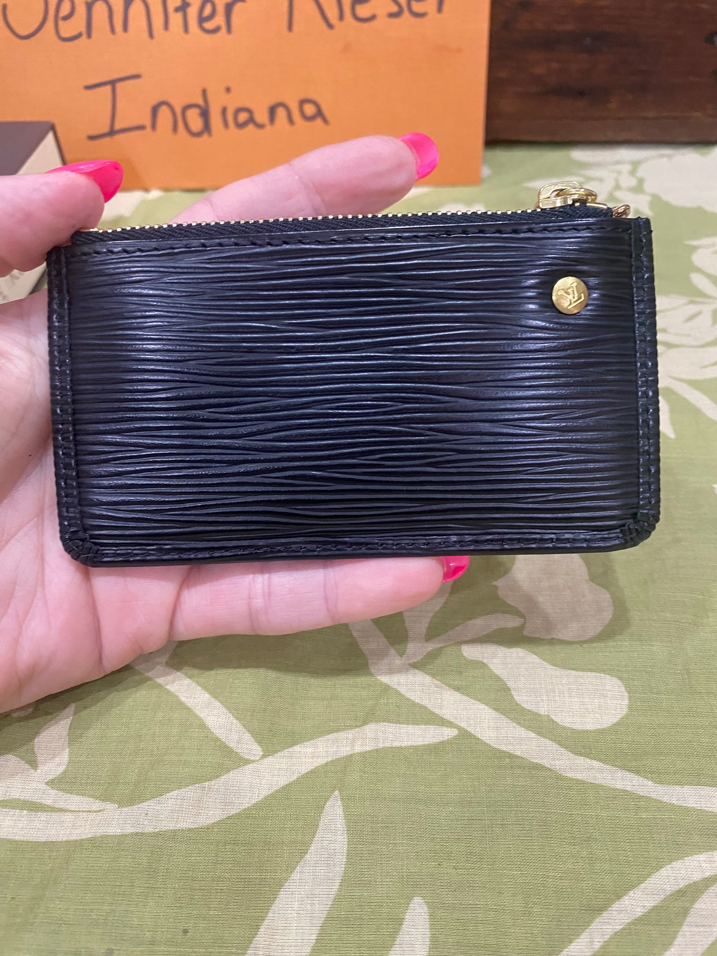 NEW Epi Noir (black) Pochette Cles Key Coin Purse