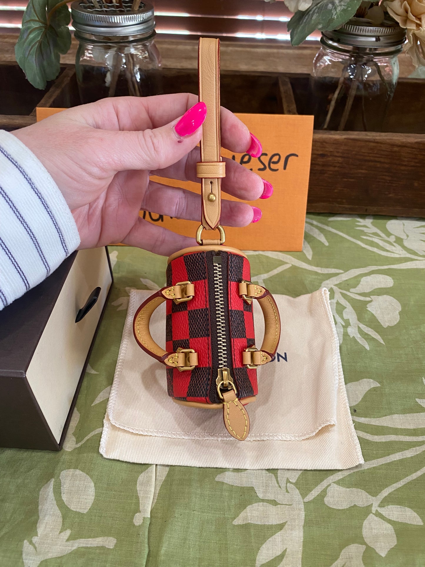 Damier Pop Mini Speedy Bag Charm