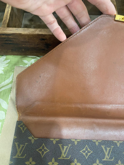 Vintage Poche Plate Envelope Document Clutch