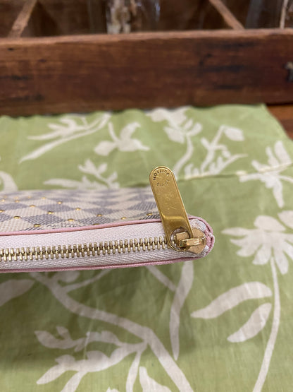 City Pouch- studded DA print with removable wristlet strap