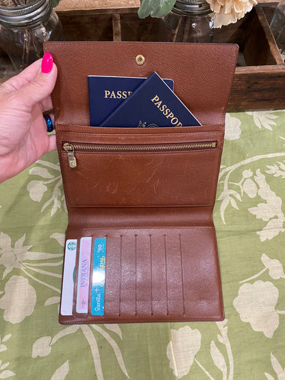 Vintage Passport Wallet Clutch